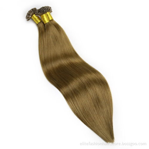 U Tip Hair Wholesale Raw Indian Kinky Curly Itip Keratin Bonds Flat U Remy Human Hair Extensions Micro Links Microlink